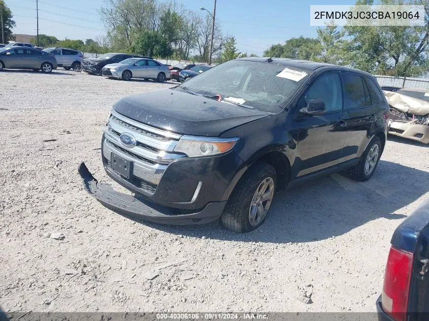 2012 Ford Edge Sel VIN: 2FMDK3JC3CBA19064 Lot: 40306106