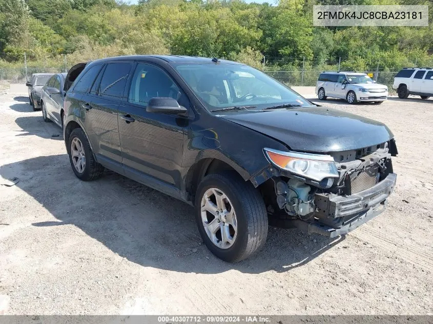 2012 Ford Edge Sel VIN: 2FMDK4JC8CBA23181 Lot: 40307712