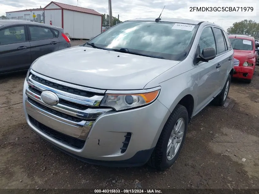 2012 Ford Edge Se VIN: 2FMDK3GC5CBA71979 Lot: 40315833