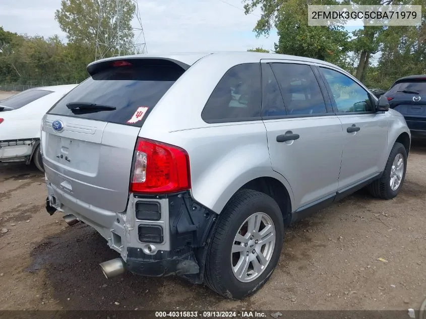 2012 Ford Edge Se VIN: 2FMDK3GC5CBA71979 Lot: 40315833