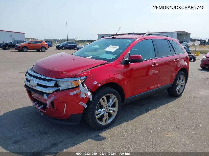 2FMDK4JCXCBA81745 2012 Ford Edge Sel