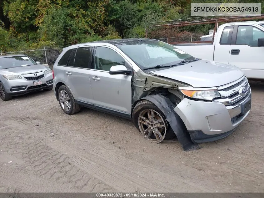 2012 Ford Edge Limited VIN: 2FMDK4KC3CBA54918 Lot: 40339872