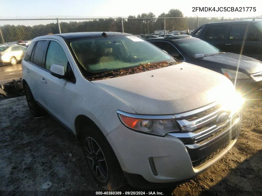 2012 Ford Edge Sel VIN: 2FMDK4JC5CBA21775 Lot: 40360389