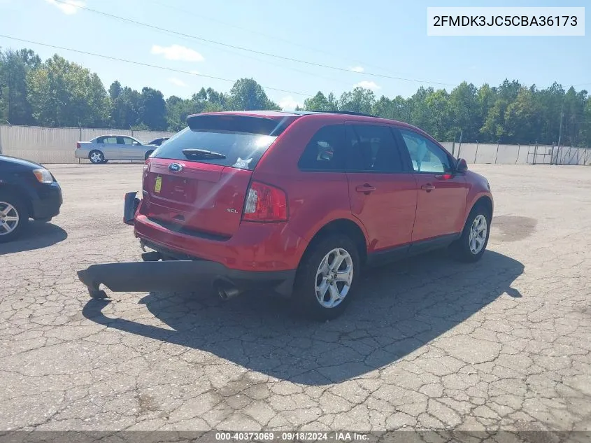 2012 Ford Edge Sel VIN: 2FMDK3JC5CBA36173 Lot: 40373069