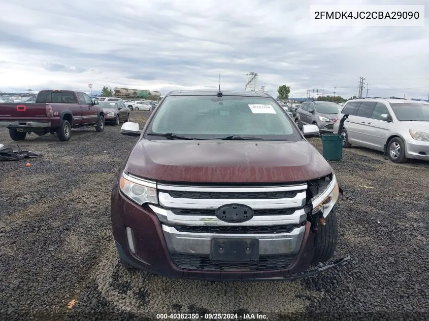 2012 Ford Edge Sel VIN: 2FMDK4JC2CBA29090 Lot: 40382350