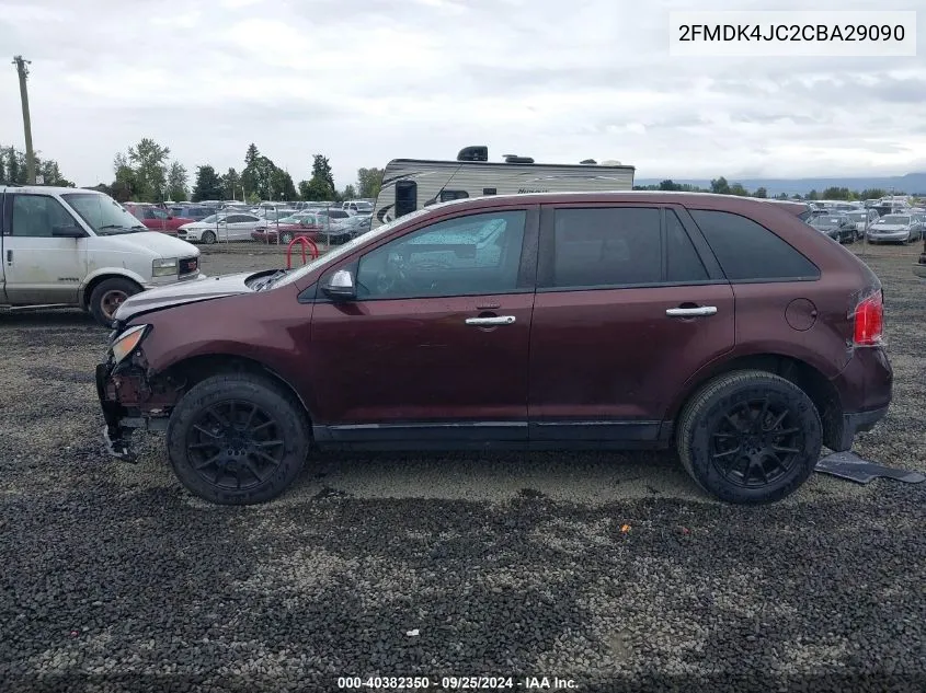 2012 Ford Edge Sel VIN: 2FMDK4JC2CBA29090 Lot: 40382350