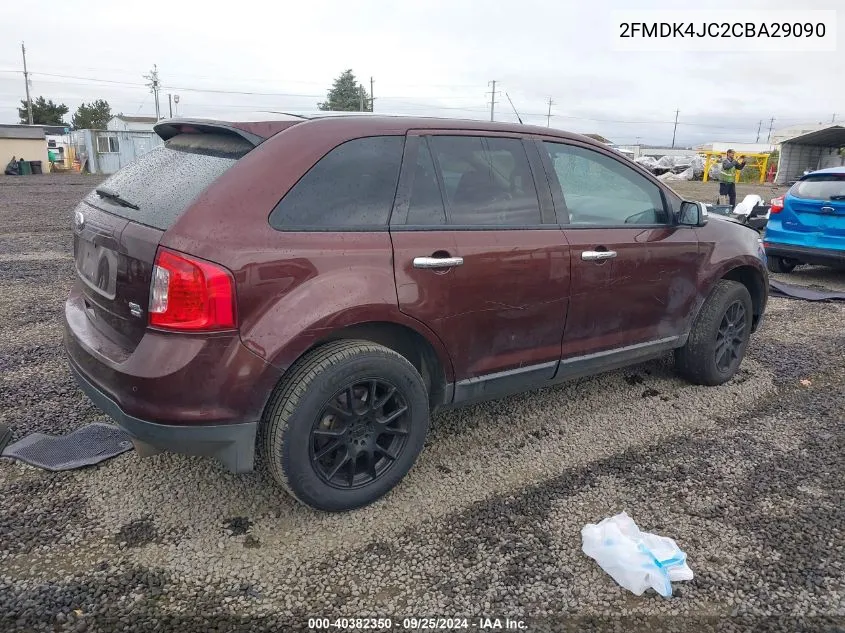 2012 Ford Edge Sel VIN: 2FMDK4JC2CBA29090 Lot: 40382350