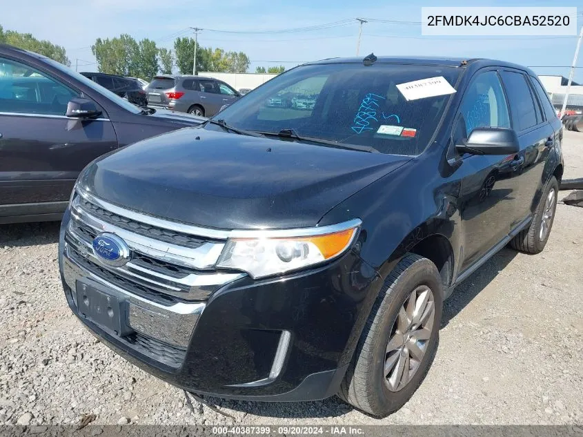 2012 Ford Edge Sel VIN: 2FMDK4JC6CBA52520 Lot: 40387399