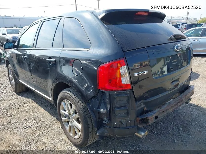 2012 Ford Edge Sel VIN: 2FMDK4JC6CBA52520 Lot: 40387399