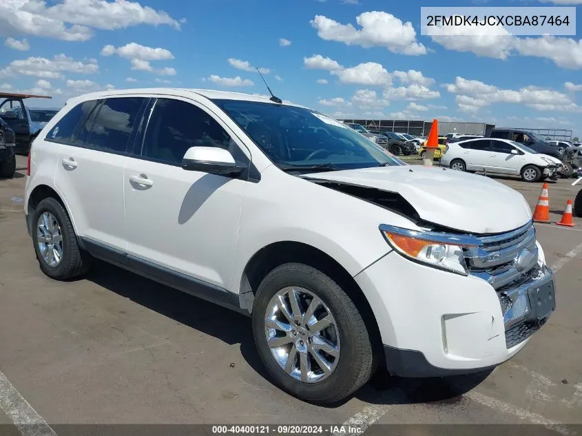 2012 Ford Edge Sel VIN: 2FMDK4JCXCBA87464 Lot: 40400121