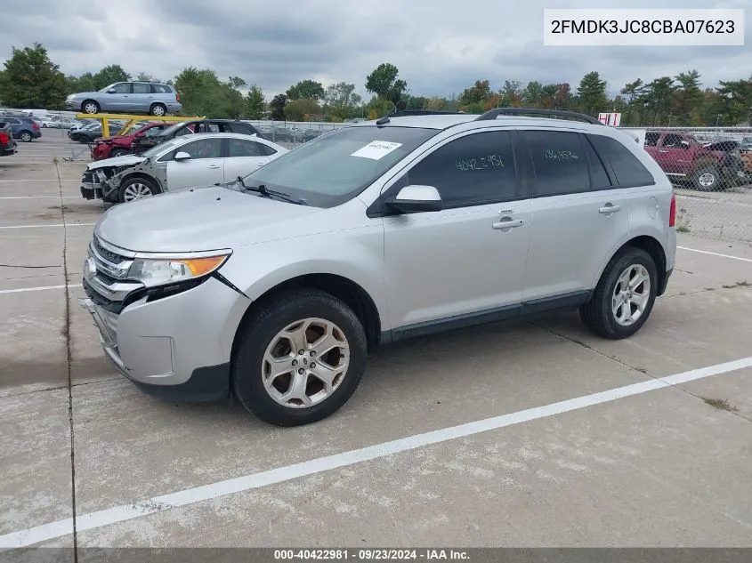 2012 Ford Edge Sel VIN: 2FMDK3JC8CBA07623 Lot: 40422981