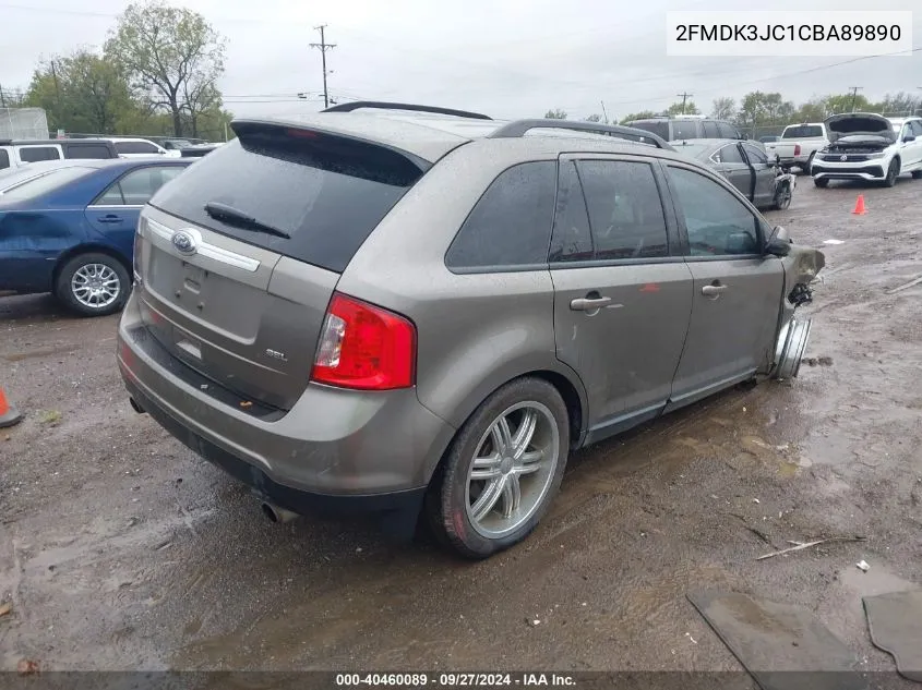 2012 Ford Edge Sel VIN: 2FMDK3JC1CBA89890 Lot: 40460089