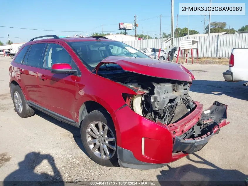 2012 Ford Edge Sel VIN: 2FMDK3JC3CBA90989 Lot: 40471713