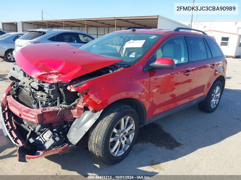 2012 Ford Edge Sel VIN: 2FMDK3JC3CBA90989 Lot: 40471713