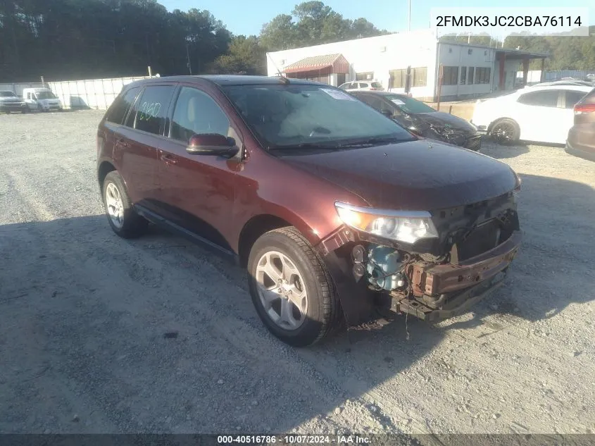 2012 Ford Edge Sel VIN: 2FMDK3JC2CBA76114 Lot: 40516786