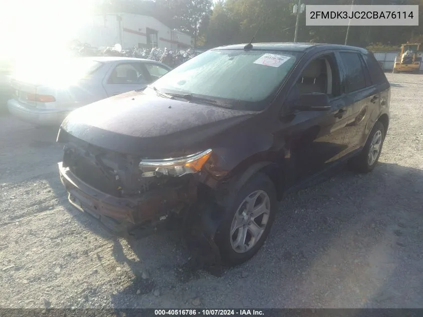 2012 Ford Edge Sel VIN: 2FMDK3JC2CBA76114 Lot: 40516786