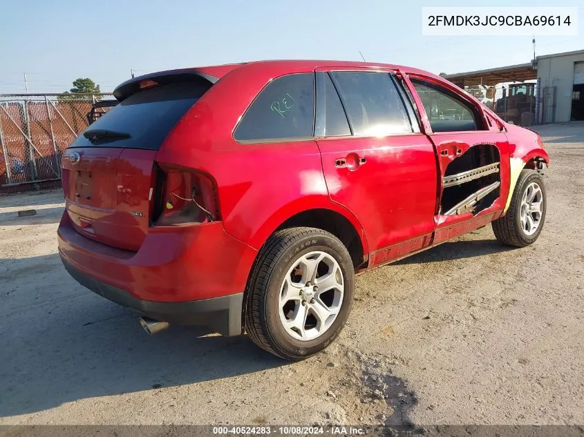 2012 Ford Edge Sel VIN: 2FMDK3JC9CBA69614 Lot: 40524283