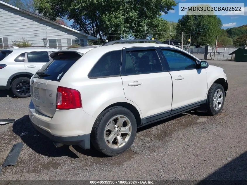 2012 Ford Edge Sel VIN: 2FMDK3JC3CBA02622 Lot: 40535990