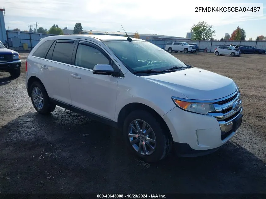 2012 Ford Edge Limited VIN: 2FMDK4KC5CBA04487 Lot: 40643008