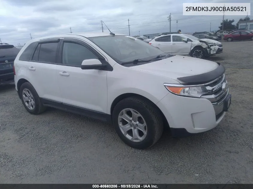 2012 Ford Edge Sel VIN: 2FMDK3J90CBA50521 Lot: 40643206