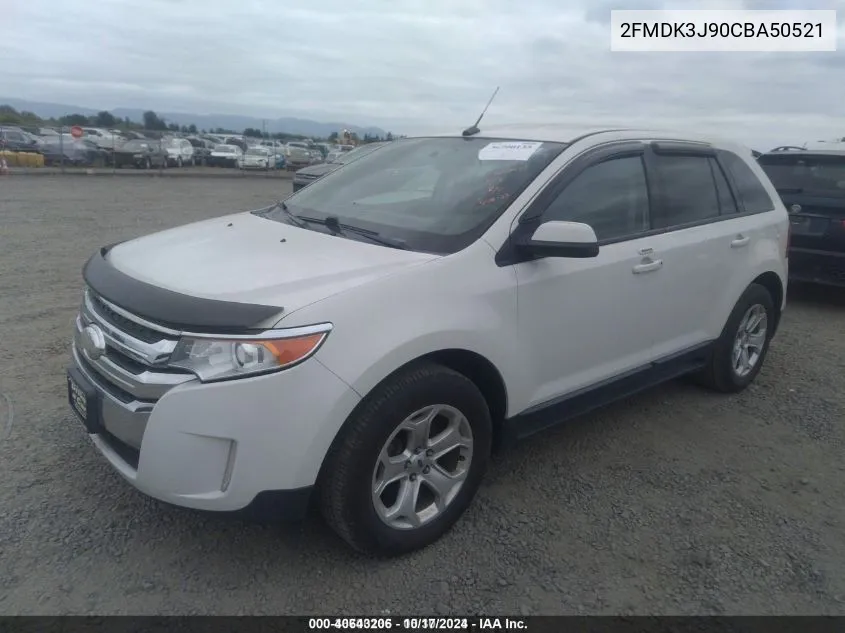 2012 Ford Edge Sel VIN: 2FMDK3J90CBA50521 Lot: 40643206