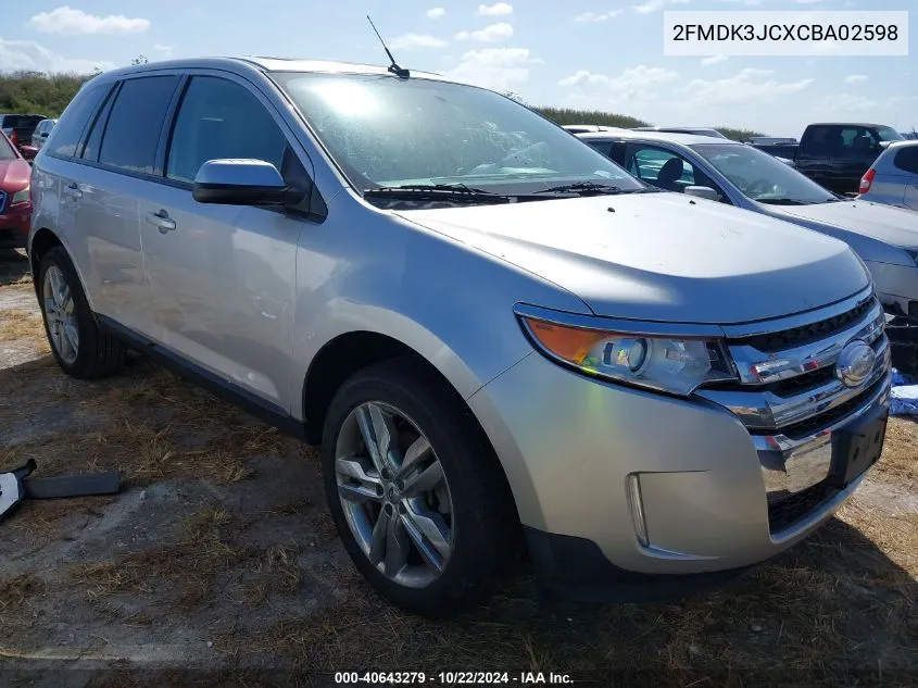 2012 Ford Edge Sel VIN: 2FMDK3JCXCBA02598 Lot: 40643279