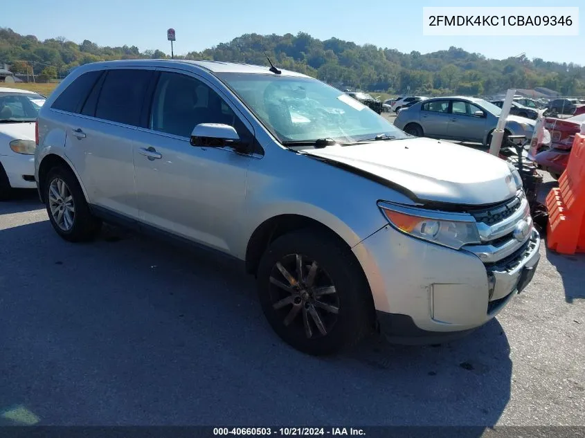 2012 Ford Edge Limited VIN: 2FMDK4KC1CBA09346 Lot: 40660503