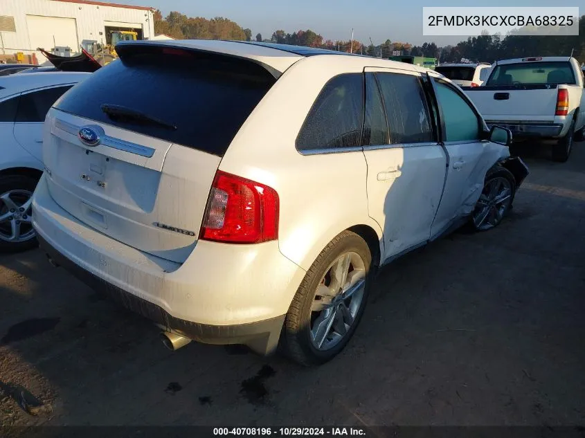 2012 Ford Edge Limited VIN: 2FMDK3KCXCBA68325 Lot: 40708196