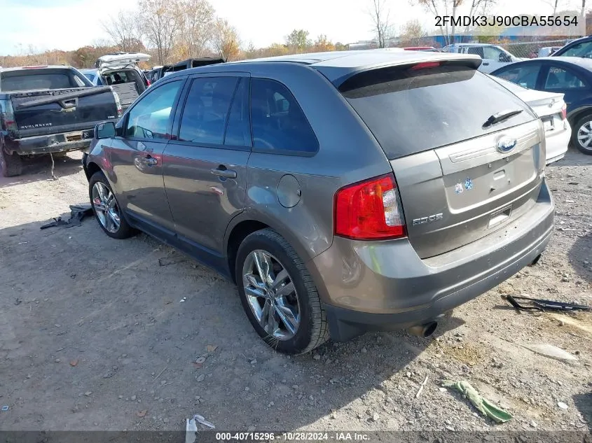 2012 Ford Edge Sel VIN: 2FMDK3J90CBA55654 Lot: 40715296