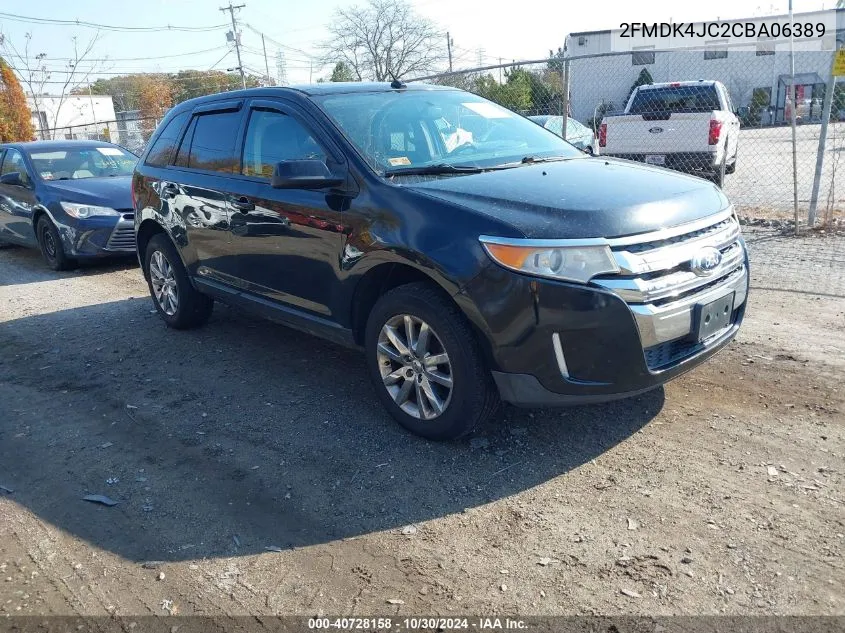 2012 Ford Edge Sel VIN: 2FMDK4JC2CBA06389 Lot: 40728158