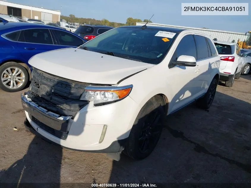 2012 Ford Edge Limited VIN: 2FMDK3KC4CBA91051 Lot: 40750639