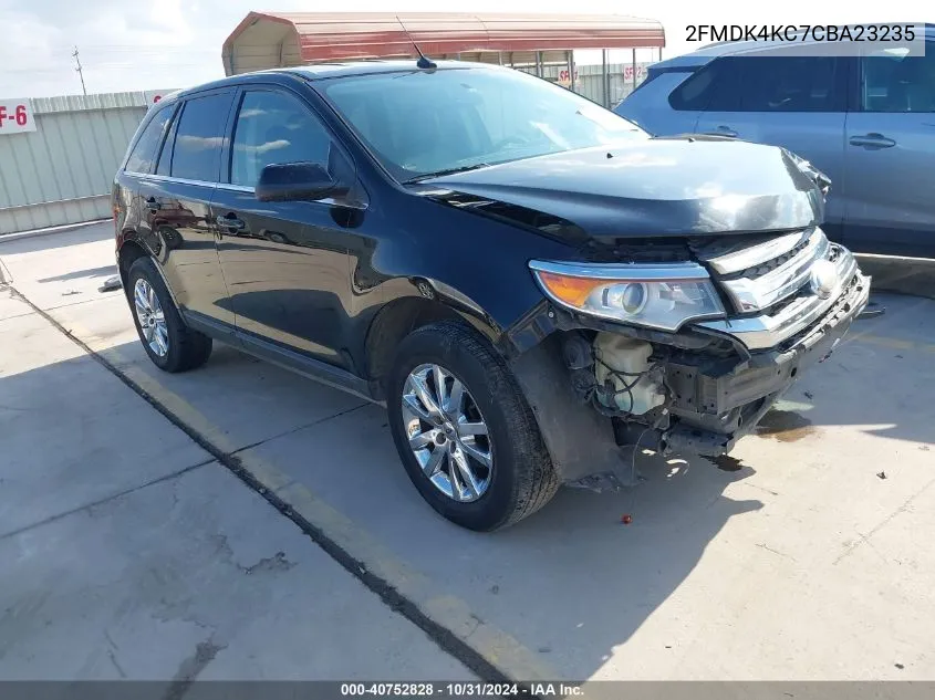 2012 Ford Edge Limited VIN: 2FMDK4KC7CBA23235 Lot: 40752828