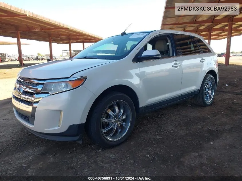 2012 Ford Edge Limited VIN: 2FMDK3KC3CBA92983 Lot: 40756891