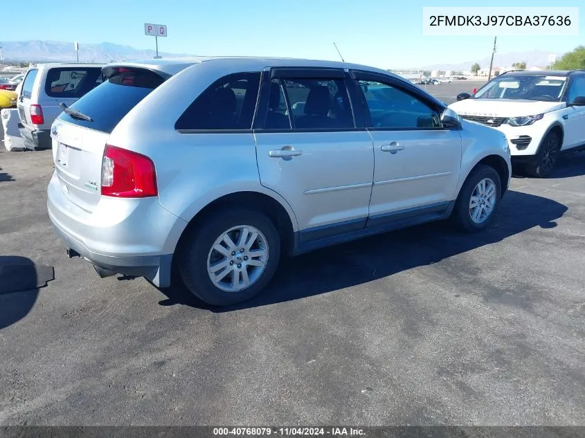 2012 Ford Edge Sel VIN: 2FMDK3J97CBA37636 Lot: 40768079