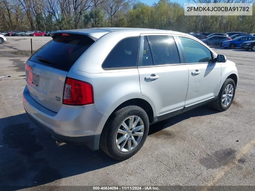 2012 Ford Edge Sel VIN: 2FMDK4JC0CBA91782 Lot: 40834094