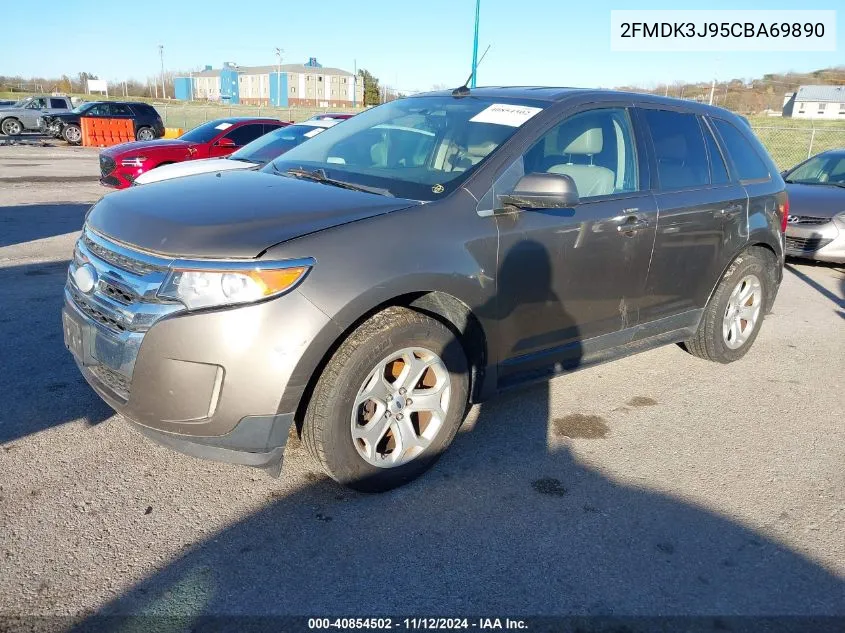 2012 Ford Edge Sel VIN: 2FMDK3J95CBA69890 Lot: 40854502