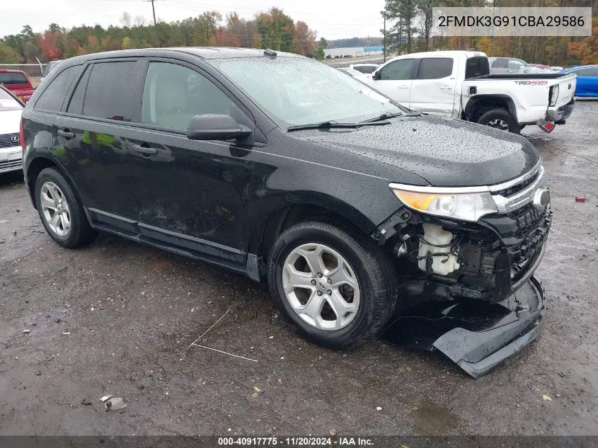 2FMDK3G91CBA29586 2012 Ford Edge Se