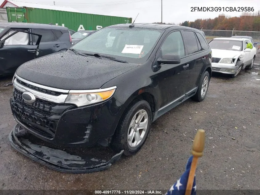 2FMDK3G91CBA29586 2012 Ford Edge Se