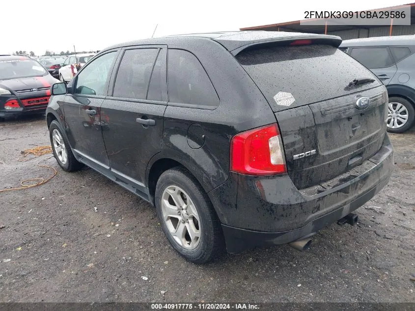 2FMDK3G91CBA29586 2012 Ford Edge Se