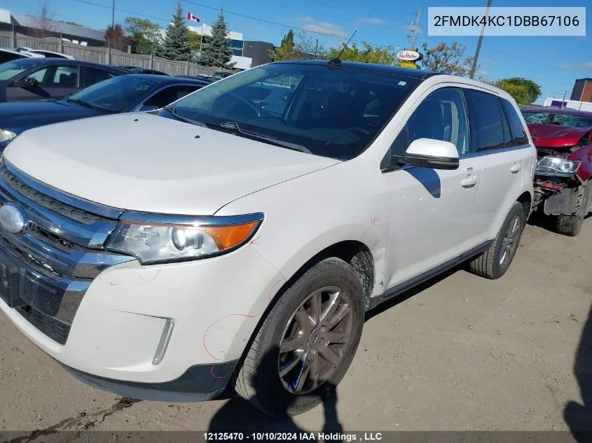 2013 Ford Edge Limited VIN: 2FMDK4KC1DBB67106 Lot: 12125470