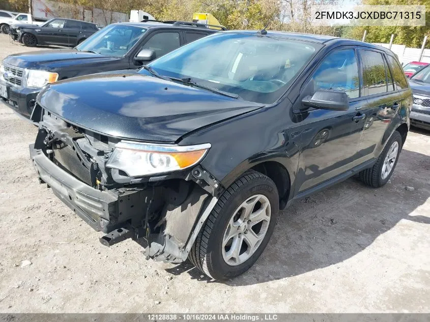 2013 Ford Edge Sel VIN: 2FMDK3JCXDBC71315 Lot: 12128838