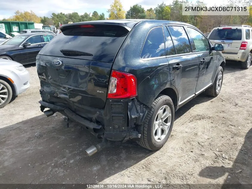 2013 Ford Edge Sel VIN: 2FMDK3JCXDBC71315 Lot: 12128838