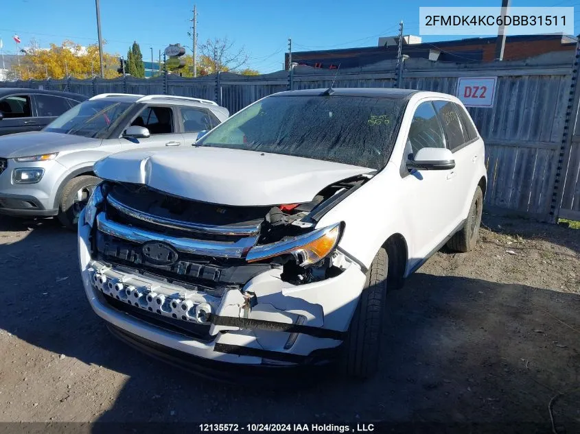 2FMDK4KC6DBB31511 2013 Ford Edge Limited