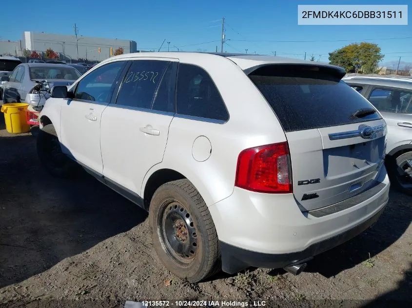 2FMDK4KC6DBB31511 2013 Ford Edge Limited