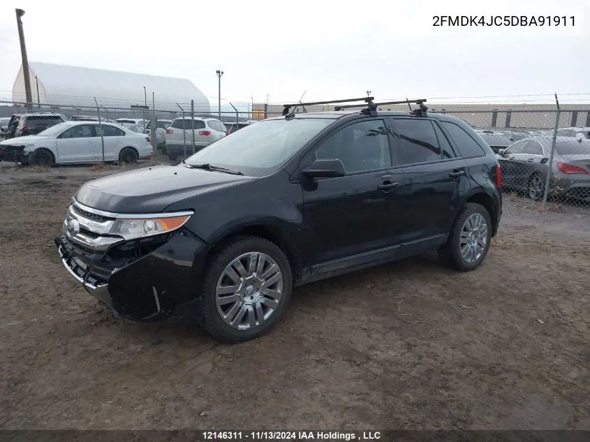 2013 Ford Edge Sel VIN: 2FMDK4JC5DBA91911 Lot: 12146311