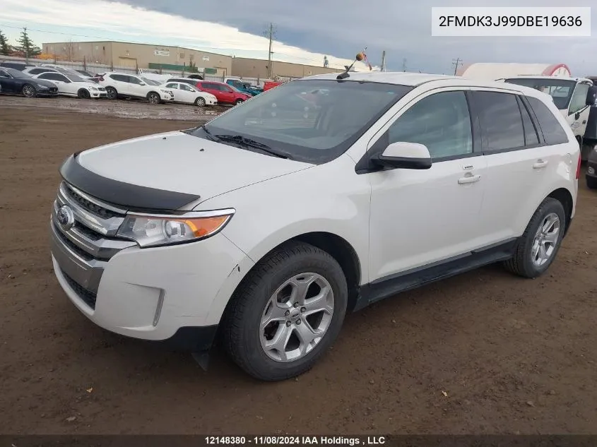 2013 Ford Edge Sel VIN: 2FMDK3J99DBE19636 Lot: 12148380