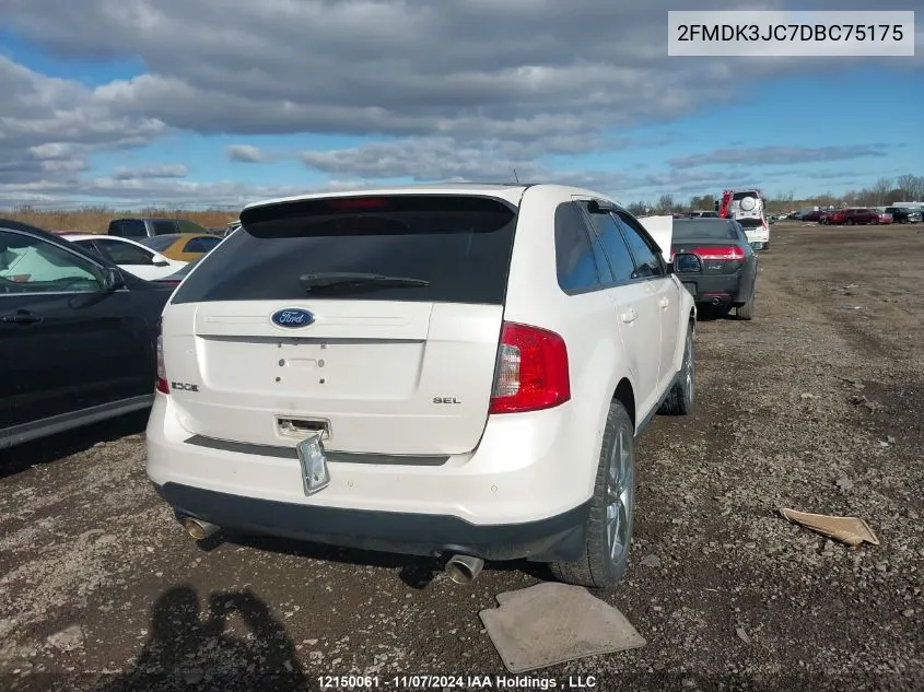 2013 Ford Edge Sel VIN: 2FMDK3JC7DBC75175 Lot: 12150061