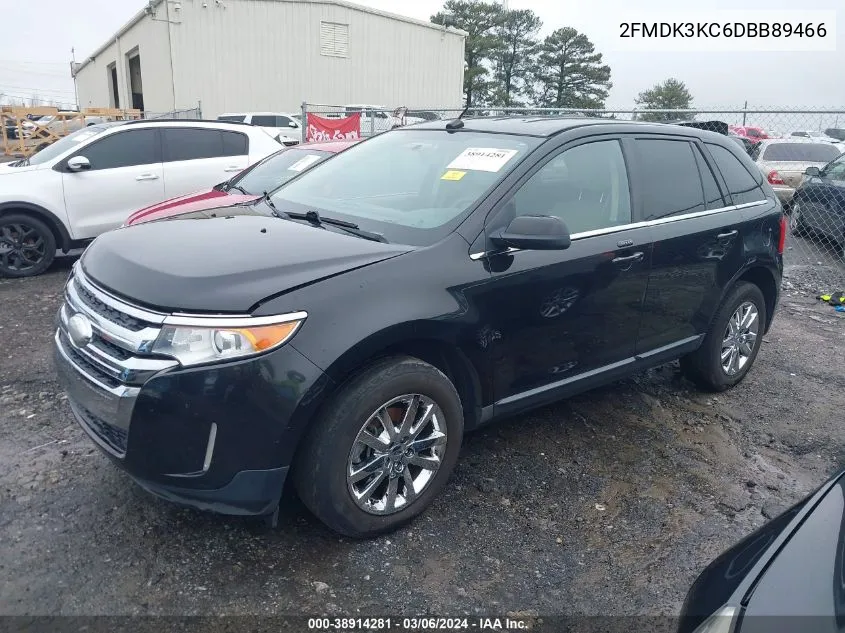 2013 Ford Edge Limited VIN: 2FMDK3KC6DBB89466 Lot: 38914281