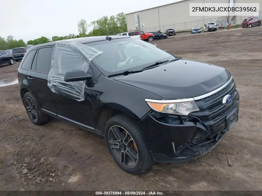 2013 Ford Edge Sel VIN: 2FMDK3JCXDBC39562 Lot: 39375994