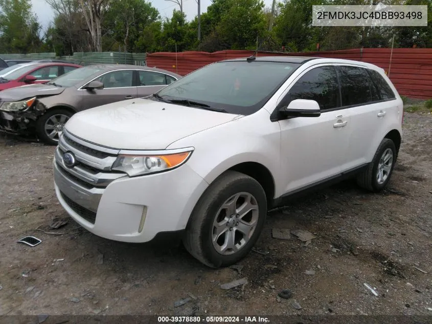 2013 Ford Edge Sel VIN: 2FMDK3JC4DBB93498 Lot: 39378880